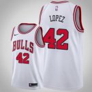 Chicago Bulls #42 Robin Lopez White Jerseytitched