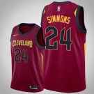 Cleveland Cavaliers #24 Kobiimmons Maroon Icon Jersey