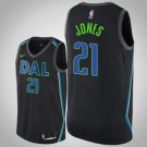 Dallas Mavericks #21 Jalen Jones Black Jersey - City