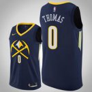 Denver Nuggets #0 Isaiah Thomas Navy Jersey City