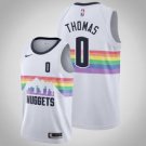 Denver Nuggets #0 Isaiah Thomas White basketball  Jersey City