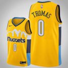 Denver Nuggets #0 Isaiah Thomas Yellow Jersey