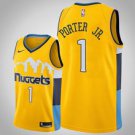 Denver Nuggets #1 Michael Porter Jr.Yellow Jersey