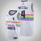 Denver Nuggets #4 Paul Millsap White basketball  Jersey City
