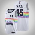 Denver Nuggets #45 Thomas Welsh White basketball  Jersey City