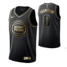 Detroit Pistons #0 Andre Drummond Black Golden  Jersey