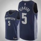 Detroit Pistons #5 Luke Kennard Navy Jersey - City