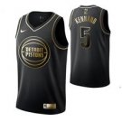 Detroit Pistons #5 Luke KennardBlack Golden  Jersey