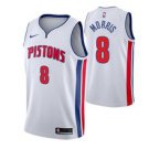 Detroit Pistons #8 Markieff Morris White Jersey