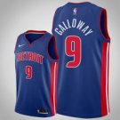 Detroit Pistons #9 Langston Galloway Blue Icon basketball  Jerseytitched
