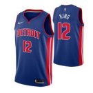 Detroit Pistons #12 Louis King Blue Icon basketball  Jerseytitched