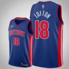Detroit Pistons #18 Zach Lofton Blue Icon basketball  Jerseytitched