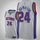 Detroit Pistons #24 Johnny Hamilton Graytatement Jersey