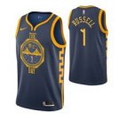 Goldentate Warriors #1 D'Angelo Russell Navy City  Jersey