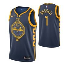 Goldentate Warriors #1 D'Angelo Russell Navy City  Jersey