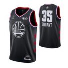 Goldentate Warriors #35 Kevin Durant Black All-Star Game Jersey