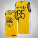 Goldentate Warriors #35 Kevin Durant Gold Earned  Jersey