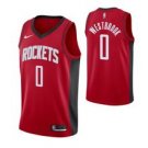 Houston Rockets #0 Russell Westbrook Red Icon  Jersey