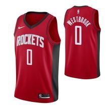 Houston Rockets #0 Russell Westbrook Red Icon  Jersey