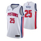 Detroit Pistons #25 Derrick Rose White Jersey
