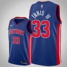 Detroit Pistons #33 James Ennis III Blue Icon basketball  Jerseytitched