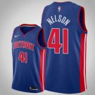 Detroit Pistons #41 Jameer Nelson Blue Icon basketball  Jerseytitched