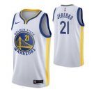 Goldentate Warriors #21 Jonas Jerebko White basketball  Jersey