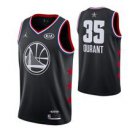 Goldentate Warriors #35 Kevin Durant Black All-Star Game Jersey