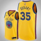 Goldentate Warriors #35 Kevin Durant Gold Jersey - City