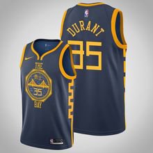 Goldentate Warriors #35 Kevin Durant Navy City  Jersey