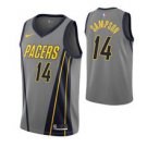 Indiana Pacers #14 JaKarrampson Gray Jersey City