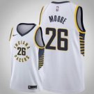 Indiana Pacers #26 Ben Moore White basketball  Jerseytitched