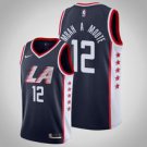 Los Angeles Clippers #12 Luc Mbah a Moute Navy Jersey City