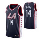 Los Angeles Clippers #14 Terance Mann Navy City Jersey