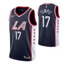 Los Angeles Clippers #17 Garrett Temple Navy Jersey City