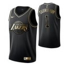 Los Angeles Lakers #1 Kentavious Caldwell-Pope Black Golden Jersey