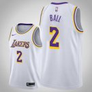 Los Angeles Lakers #2 Lonzo Ball White basketball  Jerseytitched