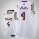 Los Angeles Lakers #4 Alex Caruso White basketball  Jerseytitched