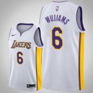 Los Angeles Lakers #6 Derrick WilliamsWhite  Jersey