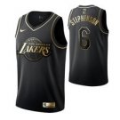 Los Angeles Lakers #6 Lancetephenson Black Golden Jersey
