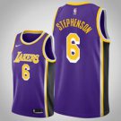 Los Angeles Lakers #6 Lancetephenson Purpletatement  Jersey
