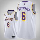 Los Angeles Lakers #6 Lancetephenson White basketball  Jerseytitched