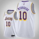 Los Angeles Lakers #10viatoslav Mykhailiuk White basketball  Jersey