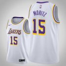 Los Angeles Lakers #15 Wagner Moritz White basketball  Jerseytitched