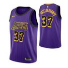 Los Angeles Lakers #37 Kostas Antetokounmpo Purple  Jersey City