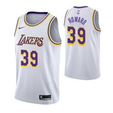 Los Angeles Lakers #39 Dwight Howard White basketball  Jerseytitched