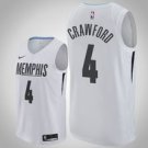 Memphis Grizzlies #4 Markel Crawford White Jersey - City