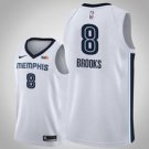 Memphis Grizzlies #8 MarShon Brooks White Jersey