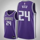 Men'sacramento Kings #24 Buddy Hield Purple Icon  Jersey