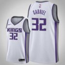 Men'sacramento Kings #32 Wenyen Gabriel White basketball  Jersey